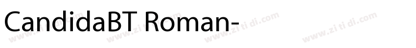 CandidaBT Roman字体转换
